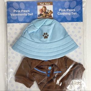 Pink Paws Clothing Set for Toy Bear New